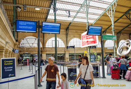 Eurostar check-in area at Gare du Nord